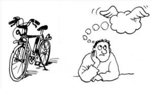 cartoon-bicycle-and-man-thinking